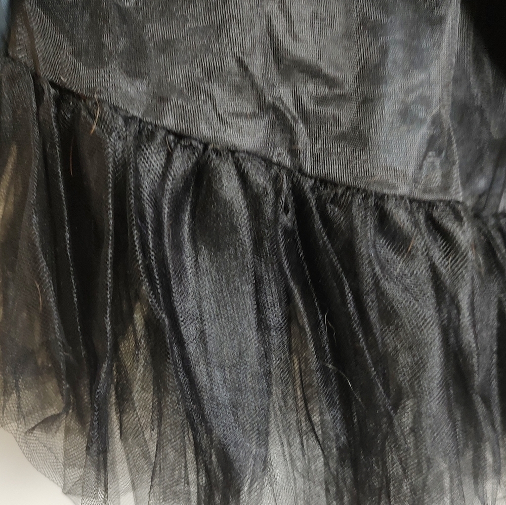 Jessica McClintock Midnight Blue Strapless Satin Sequin Dress - Picture 4 of 12